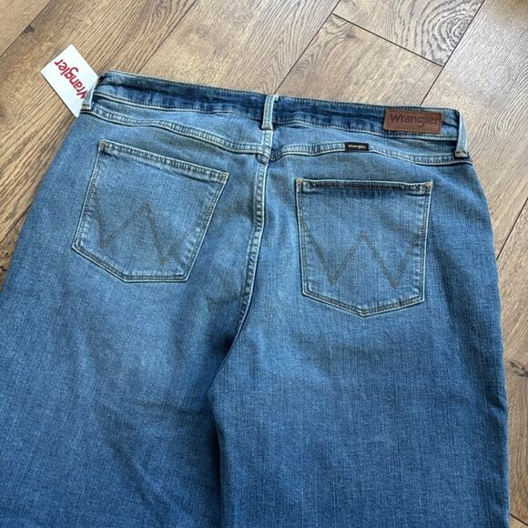 NWT Wrangler High Rise True Straight Crop Jeans Western Boho Women's 14 - Picture 5 of 10